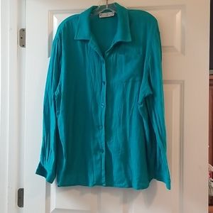 Teal saint germain button down
